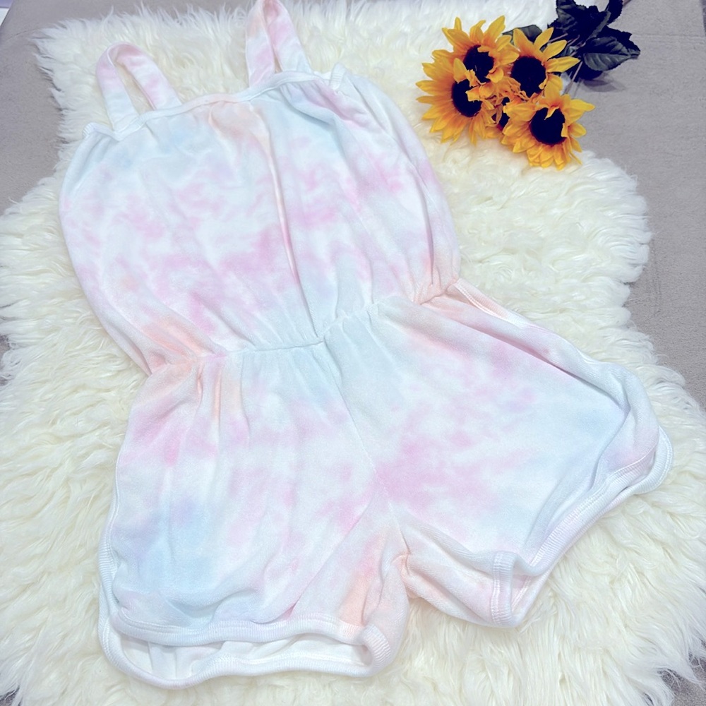 Gap Kids Multi Tie-Dye Terry Towel Romper Colorful Girls Size L (10-11 Years ) !